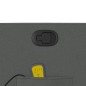 vidaXL Silla de masaje reclinable de pie de tela gris oscuro