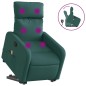 vidaXL Silla de masaje reclinable de pie de tela verde oscura vidaXL Silla de masaje reclinable de pie de tela verde oscura