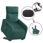 vidaXL Silla de masaje reclinable de pie de tela verde oscura vidaXL Silla de masaje reclinable de pie de tela verde oscura