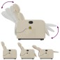 vidaXL Silla de masaje reclinable de pie de tela color crema vidaXL Silla de masaje reclinable de pie de tela color crema