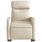 vidaXL Silla de masaje reclinable de pie de tela color crema vidaXL Silla de masaje reclinable de pie de tela color crema