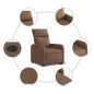 vidaXL Sillón eléctrico reclinable elevable de tela marrón vidaXL Sillón eléctrico reclinable elevable de tela marrón