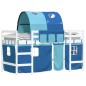 vidaXL Cama alta para niños con túnel madera pino azul 90x200 cm vidaXL Cama alta para niños con túnel madera pino azul 90x200 cm