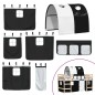 vidaXL Cama alta niños con túnel madera pino blanco negro 90x190 cm vidaXL Cama alta niños con túnel madera pino blanco negro 90x190 cm