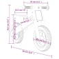 vidaXL Bicicleta de equilibrio para niños estampado gris vidaXL Bicicleta de equilibrio para niños estampado gris
