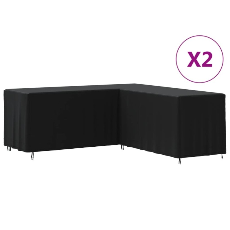 vidaXL Cubiertas de sofá forma L 2 uds tela Oxford 420D 254x254x80 cm vidaXL Cubiertas de sofá forma L 2 uds tela Oxford 420D 254x254x80 cm