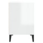 vidaXL Mueble de TV madera contrachapada blanco brillo 100x35x55 cm