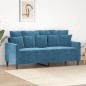 vidaXL Sofá de 2 plazas terciopelo azul 140 cm vidaXL Sofá de 2 plazas terciopelo azul 140 cm