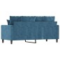 vidaXL Sofá de 2 plazas terciopelo azul 140 cm vidaXL Sofá de 2 plazas terciopelo azul 140 cm
