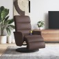 vidaXL Sillón reclinable masaje con reposapiés cuero sintético marrón vidaXL Sillón reclinable masaje con reposapiés cuero sintético marrón