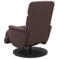 vidaXL Sillón reclinable masaje con reposapiés cuero sintético marrón vidaXL Sillón reclinable masaje con reposapiés cuero sintético marrón