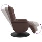 vidaXL Sillón reclinable masaje con reposapiés cuero sintético marrón vidaXL Sillón reclinable masaje con reposapiés cuero sintético marrón