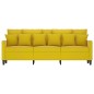 vidaXL Sofá de 3 plazas terciopelo amarillo 180 cm vidaXL Sofá de 3 plazas terciopelo amarillo 180 cm