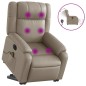 vidaXL Sillón reclinable de masaje eléctrico cuero sintético capuchino vidaXL Sillón reclinable de masaje eléctrico cuero sintético capuchino