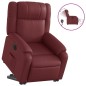 vidaXL Sillón elevable eléctrico cuero artificial rojo tinto vidaXL Sillón elevable eléctrico cuero artificial rojo tinto