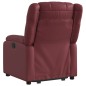 vidaXL Sillón elevable eléctrico cuero artificial rojo tinto vidaXL Sillón elevable eléctrico cuero artificial rojo tinto