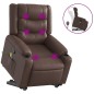 vidaXL Sillón reclinable de masaje de pie de cuero sintético marrón vidaXL Sillón reclinable de masaje de pie de cuero sintético marrón