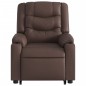 vidaXL Sillón reclinable de masaje de pie de cuero sintético marrón vidaXL Sillón reclinable de masaje de pie de cuero sintético marrón