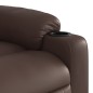 vidaXL Sillón reclinable de masaje de pie de cuero sintético marrón vidaXL Sillón reclinable de masaje de pie de cuero sintético marrón