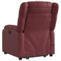 vidaXL Sillón de masaje elevable eléctrico cuero artificial rojo tinto vidaXL Sillón de masaje elevable eléctrico cuero artificial rojo tinto