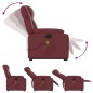 vidaXL Sillón de masaje elevable eléctrico cuero artificial rojo tinto vidaXL Sillón de masaje elevable eléctrico cuero artificial rojo tinto