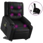 vidaXL Sillón reclinable de masaje de pie cuero artificial negro vidaXL Sillón reclinable de masaje de pie cuero artificial negro