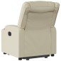 vidaXL Sillón reclinable elevable eléctrico de cuero sintético crema vidaXL Sillón reclinable elevable eléctrico de cuero sintético crema
