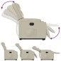 vidaXL Sillón reclinable elevable eléctrico de cuero sintético crema vidaXL Sillón reclinable elevable eléctrico de cuero sintético crema