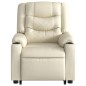 vidaXL Sillón reclinable elevable eléctrico de cuero sintético crema vidaXL Sillón reclinable elevable eléctrico de cuero sintético crema