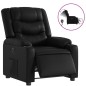 vidaXL Sillón reclinable eléctrico de cuero sintético negro vidaXL Sillón reclinable eléctrico de cuero sintético negro