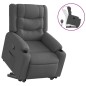 vidaXL Sillón reclinable elevable de tela gris oscuro vidaXL Sillón reclinable elevable de tela gris oscuro