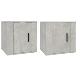 vidaXL Muebles para TV de pared 2 uds gris hormigón 40x34,5x40 cm