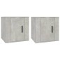 vidaXL Muebles para TV de pared 2 uds gris hormigón 40x34,5x40 cm