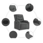 vidaXL Sillón reclinable elevable de tela gris oscuro vidaXL Sillón reclinable elevable de tela gris oscuro
