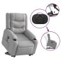 vidaXL Sillón de masaje reclinable de pie de tela gris claro vidaXL Sillón de masaje reclinable de pie de tela gris claro