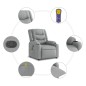 vidaXL Sillón de masaje reclinable de pie de tela gris claro vidaXL Sillón de masaje reclinable de pie de tela gris claro
