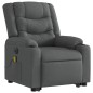 vidaXL Sillón de masaje eléctrico reclinable elevable tela gris oscuro vidaXL Sillón de masaje eléctrico reclinable elevable tela gris oscuro