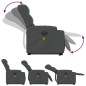 vidaXL Sillón de masaje eléctrico reclinable elevable tela gris oscuro vidaXL Sillón de masaje eléctrico reclinable elevable tela gris oscuro
