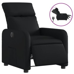 vidaXL Sillón reclinable eléctrico de cuero sintético negro