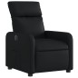 vidaXL Sillón reclinable eléctrico de cuero sintético negro