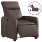 vidaXL Sillón reclinable eléctrico de cuero sintético marrón vidaXL Sillón reclinable eléctrico de cuero sintético marrón