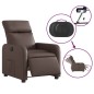 vidaXL Sillón reclinable eléctrico de cuero sintético marrón vidaXL Sillón reclinable eléctrico de cuero sintético marrón