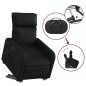 vidaXL Sillón reclinable elevable cuero artificial negro