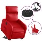 vidaXL Sillón reclinable elevable cuero artificial rojo vidaXL Sillón reclinable elevable cuero artificial rojo