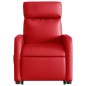 vidaXL Sillón reclinable elevable cuero artificial rojo vidaXL Sillón reclinable elevable cuero artificial rojo