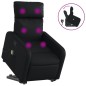 vidaXL Sillón reclinable de masaje de pie cuero artificial negro vidaXL Sillón reclinable de masaje de pie cuero artificial negro