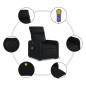 vidaXL Sillón reclinable de masaje de pie cuero artificial negro vidaXL Sillón reclinable de masaje de pie cuero artificial negro