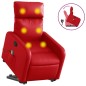 vidaXL Sillón reclinable de masaje de pie cuero artificial rojo vidaXL Sillón reclinable de masaje de pie cuero artificial rojo