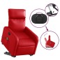 vidaXL Sillón reclinable de masaje de pie cuero artificial rojo vidaXL Sillón reclinable de masaje de pie cuero artificial rojo