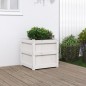 vidaXL Jardineras 2 uds madera maciza de pino blanco 50x50x50 cm vidaXL Jardineras 2 uds madera maciza de pino blanco 50x50x50 cm